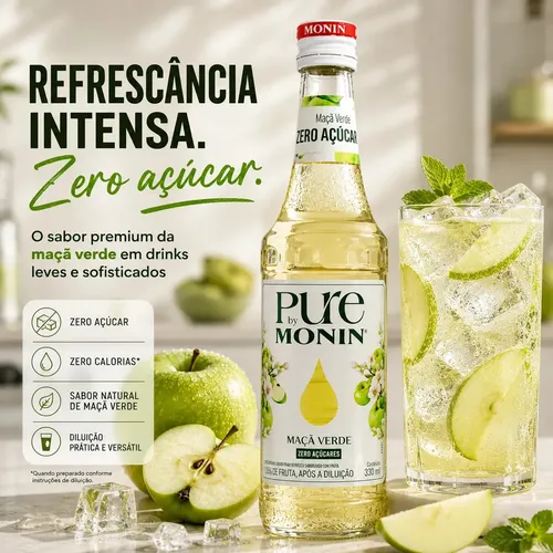 Concentrado De Maçã Verde Pure By Monin 330ml (sem Açúcar) | MercadoLivre