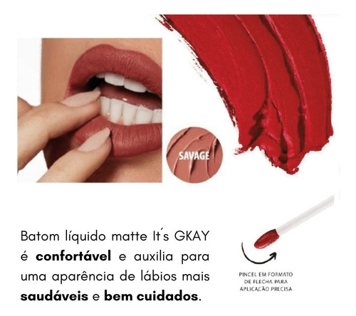 Batom Liquido 3,8ml Matte Savage It's Gkay