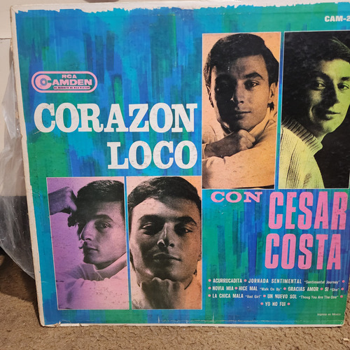 Disco Lp Cesar Costa-corazon Loco, Cesar