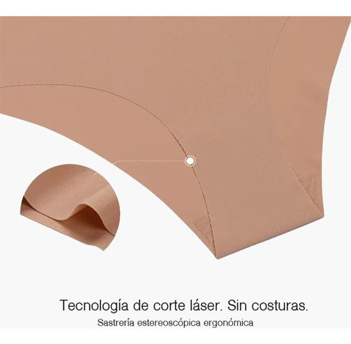 Set De 5 Bragas Estilo Bikini Sin Costuras Sensación Desnuda