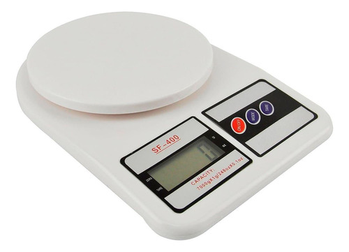 Balança De Cozinha Digital Electronic Pesa Até 10kg Branco