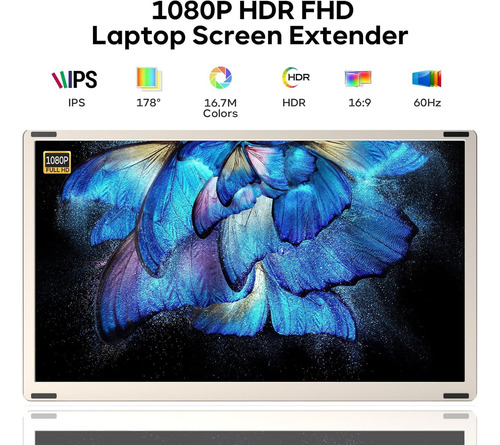 Extensor De Monitor Portátil Triple Fhd De 15,6 Pulgadas Red