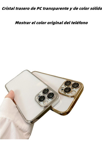 Funda Transparente De Pc Con Película De Lente For iPhone