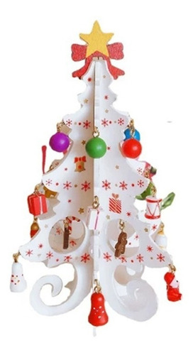 Decoración Artesanal De Madera Para Árbol De Navidad, 6 Piez