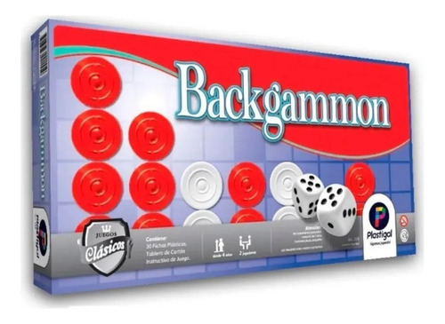 Imagen 1 de 1 de Juego De Mesa Backgammon Plastigal 155 By Creciendo