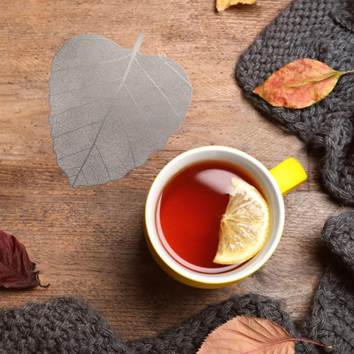 Colador De Té De Acero Inoxidable En Forma De Hoja Para Té D