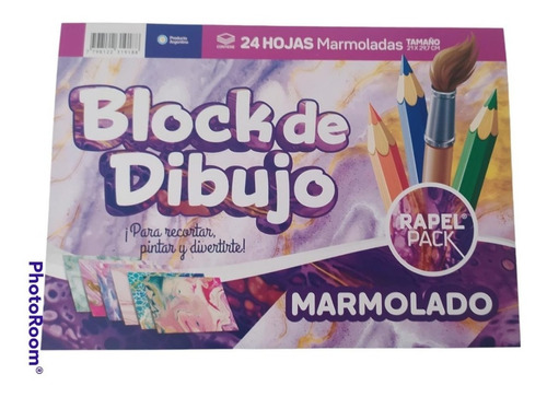 Block De Dibujo Nro. 5 Colores Marmolado