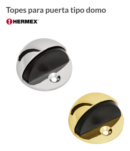 Tope Tipo Domo Para Puerta Cromado Hermex 