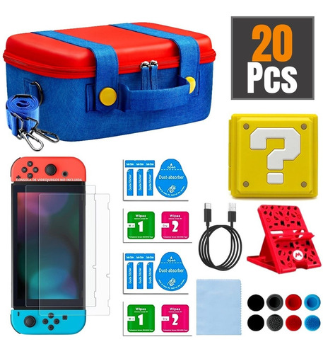 Estuche Mochila Nintendo Switch Rígida Premium Accesorios