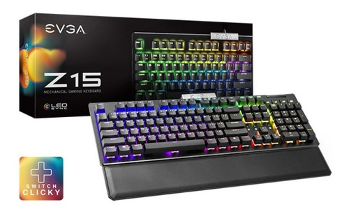 Teclado Mecanico Evga Z15 Gaming Alambrico, 822-w1-15sp-k2
