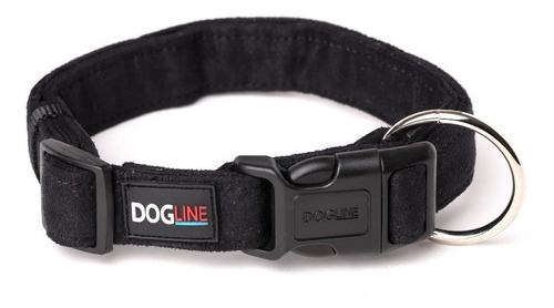Collar Seguridad Perro Microfibra Dogline Talla Grande Negro Tamaño del collar L