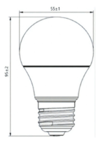 Caja X 10 Lámparas Led Value Classic A 5w Ledvance Osram Color de la luz Cálida