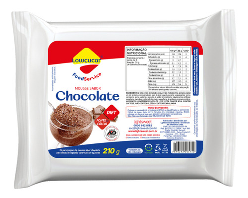 Mistura Mousse Diet Lowçucar 210g Sabores Variados Kit Com 6