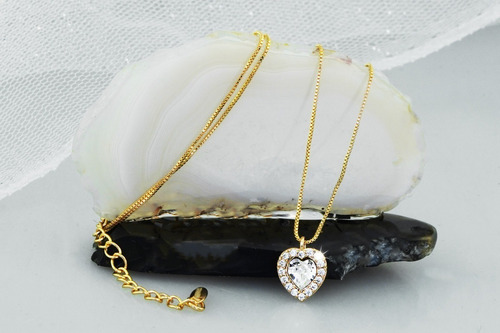 Imagen 4 de 9 de Collar Cadena Dije Oro 18k Regalo Elegante Joyería Dama Mama
