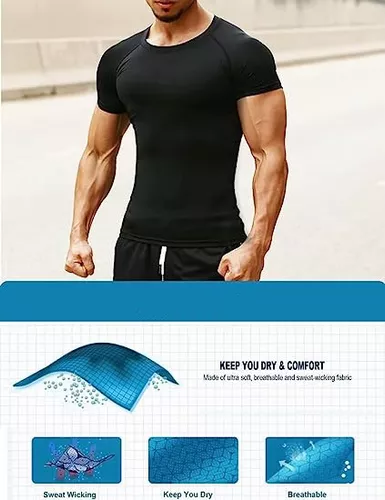 Camiseta Fitness Soft Training Adidas Hombre Azul Gris Mezcla