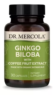 Ginkgo Biloba Con Extracto Café Dr. Mercola 30 Capsulas Sabor Neutro