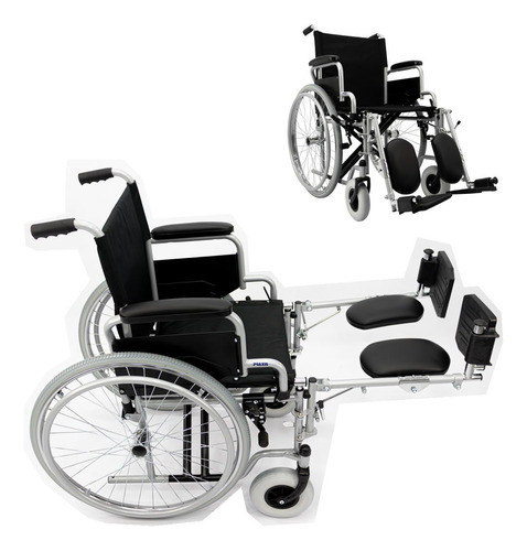 Cadeira De Rodas Dobrável Praxis Frankfurt 18 Assento 45cm