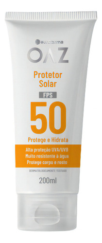 Protetor Solar Oaz Fator 50 Fps Vegano Com Toque Seco 200ml