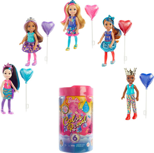 Barbie Chelsea Color Reveal Muñeca Pequeña Con Estampado De