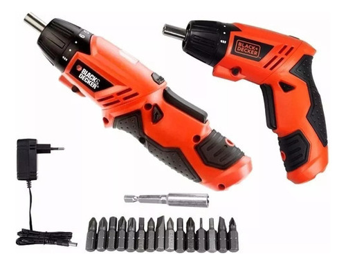 Parafusadeira Bateria 4,8v Kit 16 Pçs E Maleta Black&decker Cor Preto 110V/220V