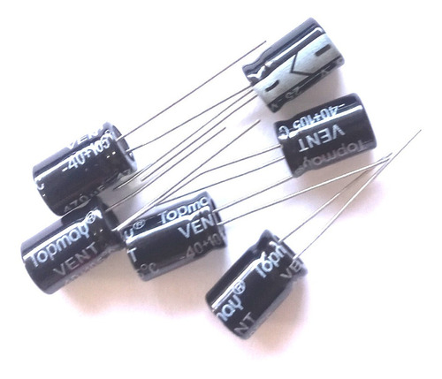 Kit 10 Capacitor Eletrolítico 470uf 25v 470/25 105 Graus 