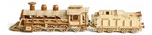 3d Puzzles Tren De Vapor Vagon Carbon Rompecabezas (madera)