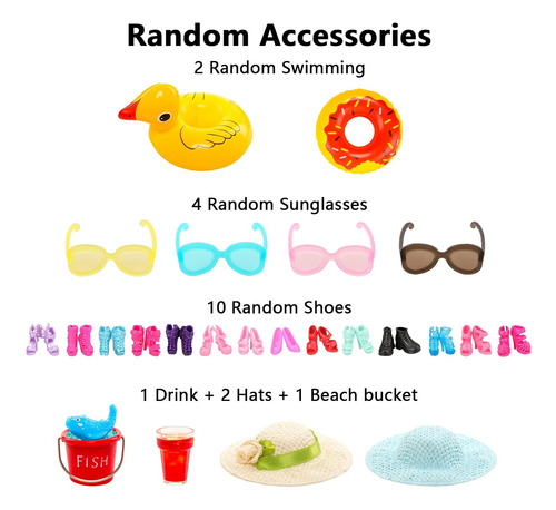 Enocht 31 Pcs Ropa Y Accesorios De Ropa De Baño De Muñecas Q
