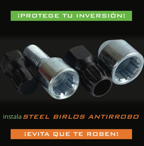 Seguros Steel Para Rines Y Llantas Tuerca 12x1.25