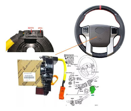 Cinta Espiral Camry 1992 1993 1994 1996 2.2 5sfe Sxv10