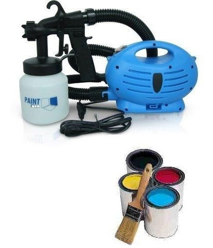 Equipo Pintar Paint Zoom Pistola C/ Compresor + 2 Pinceles