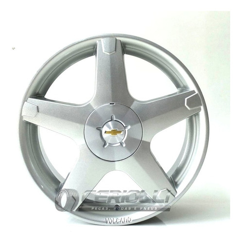 Roda Volcano Axxis Aro 17 Esportivas + Bicos Cor Prata