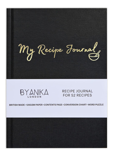 Libro: Recetario Byanika Para Recetas Propias, 52 Recetas, B