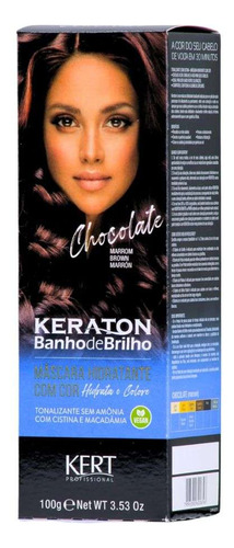 Tonalizante Keraton Banho De Brilho Cor Chocolate 100g Kert Chocolate