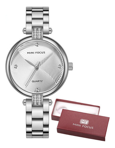 Reloj Elegante De Lujo Mini Focus 0310l Diamond