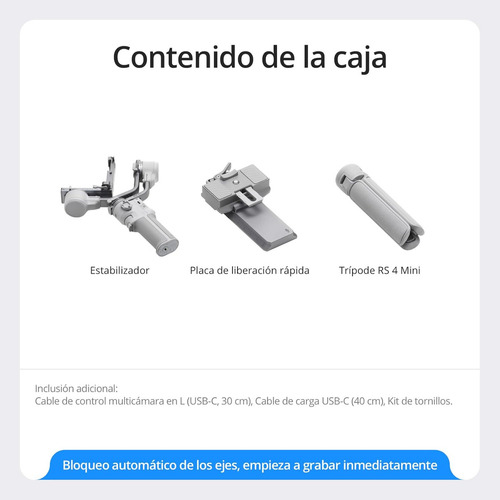 Dji Rs 4 Mini - Estabilizador De Cámara Con Seguimiento