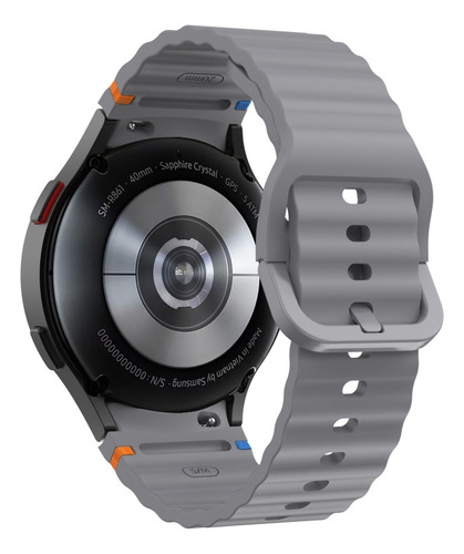 . Correa De Silicona Gris Oscuro For Samsung Galaxy Watch 5