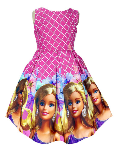 Vestido Rotondo Para Niñas De La Princesa Barbie - Rj