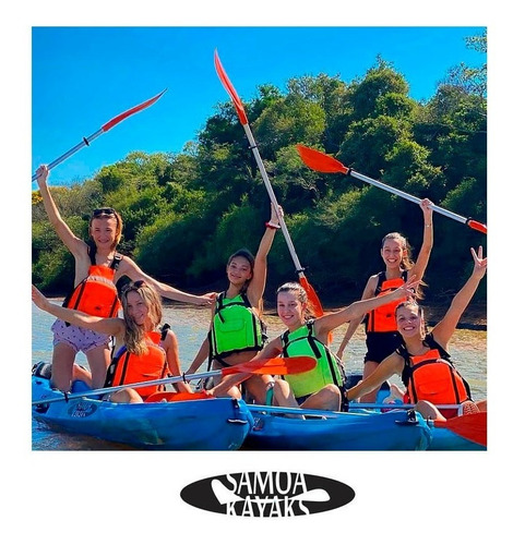 Imagen 3 de 9 de Kayak Samoa Famili Combo Triple Salvavidas