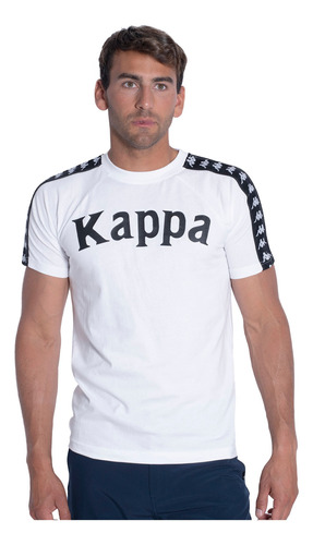 Remera Kappa 222 Banda Balima Hombre Moda Blanco