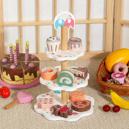 Suporte De Sobremesa De Madeira Playset Brinquedos De