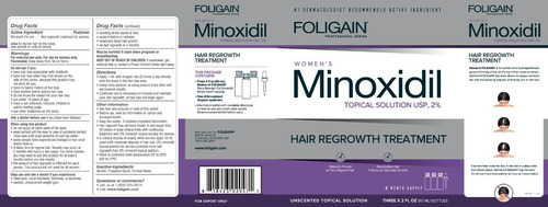 Imagen 5 de 5 de Foligain Minoxidil 2% Para Dama Tratamiento 3 Meses