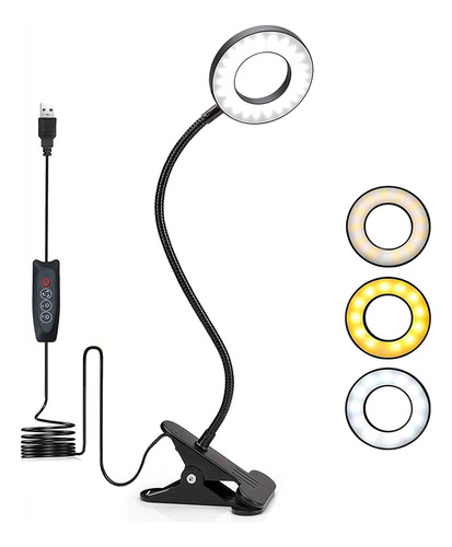 Lámpara Led De Escritorio Con Clip 48 Luces 3 Modos 10 Nivel