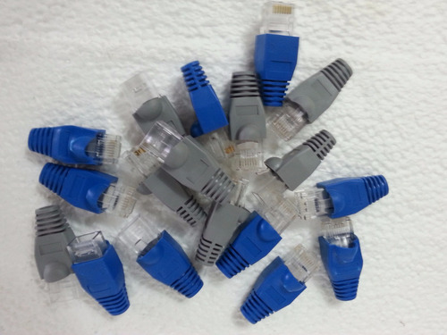 Conectores Con Sus Botas Rj45 Cat5e Surt Pack De 50 Uds