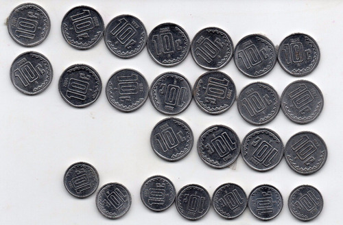 Monedas   En  Colección 10 Diez  Centavos  1993 - 2018