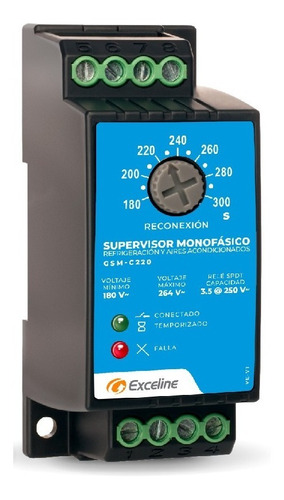 Supervisor Voltaje Monofásico 220v Refrig Aire Acon Exceline