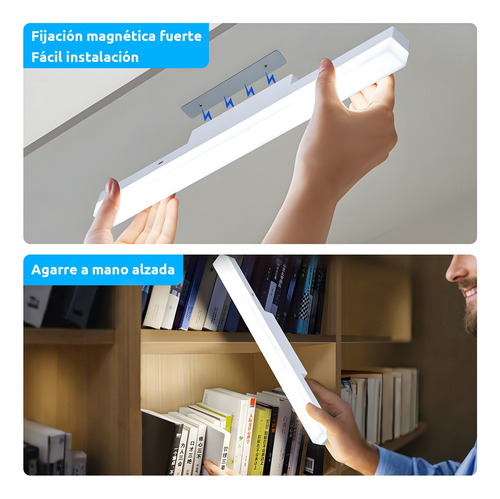 Lámpara De Pared Luz Rgb 40cm Control Bateria Recargable Led