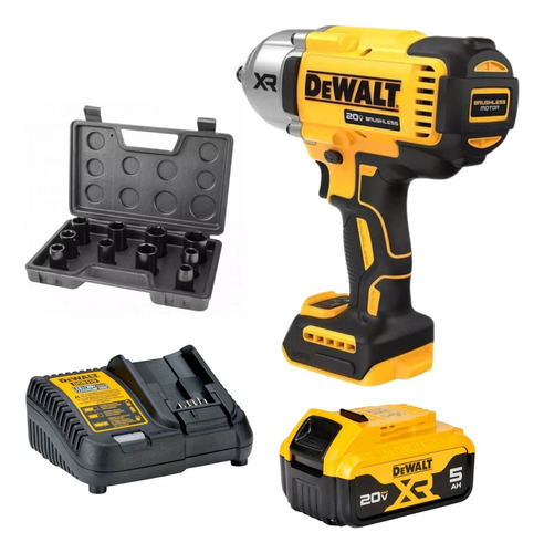 Chave De Impacto Dewalt Dcf900 Bat 5 Ah Carreg E Soquete