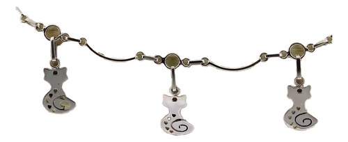 Pulsera En Plata Fina 925 Gatos