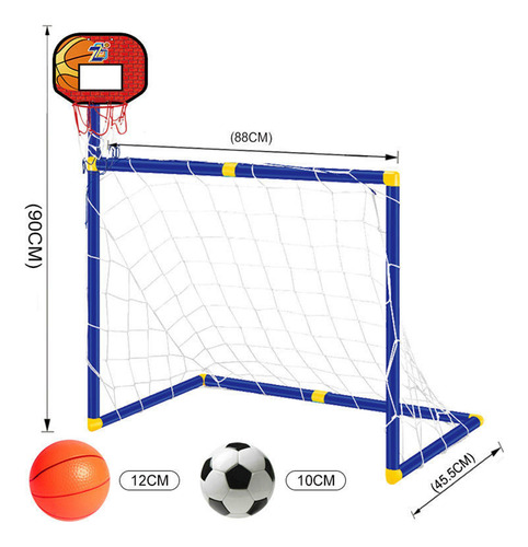 Aro De Baloncesto Con Red De Portería De Fútbol Para Rojo