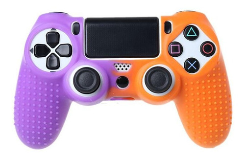 Funda Protectora Bicolor Ps4 Playstation 4 Tachonada + Grips